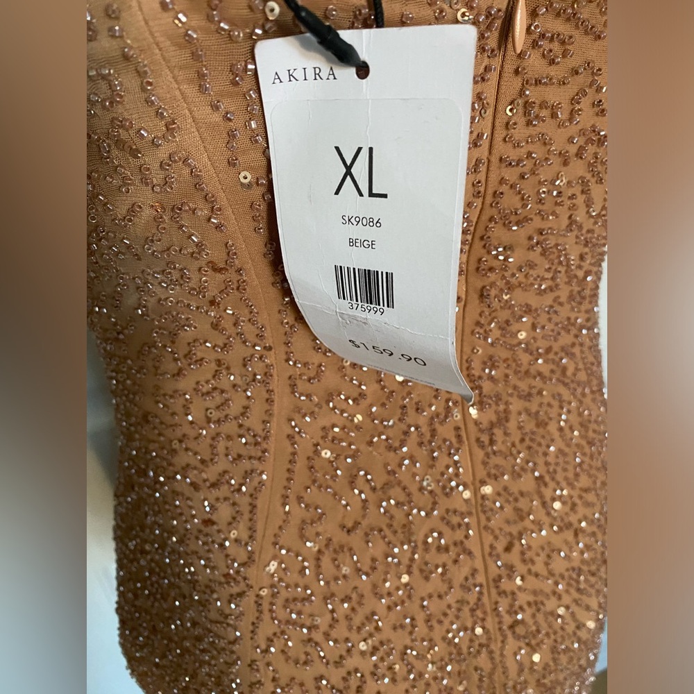 NWT EVENING DRESS STAR OF THE SHOW EMBELLISHED AKIRA MAXI DRESS size XL - Picture 11 of 16